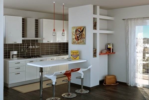 De 100 fotos de cocinas pequeñas modernas de 2017 Cocinas alargadas