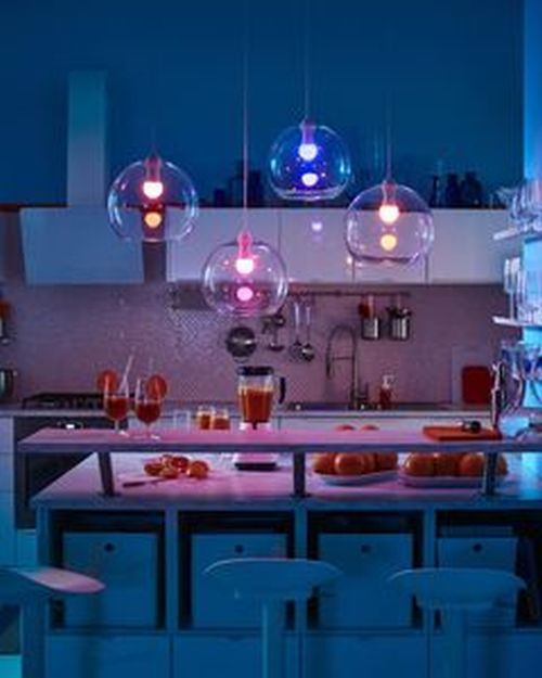 Cocina Ikea lámparas pecera